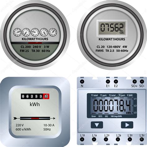 electric meter stock vector image  milagli