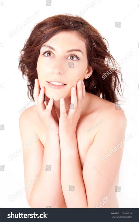 Beautiful Naked Woman Over White Background Stock Photo 109564538 Shutterstock