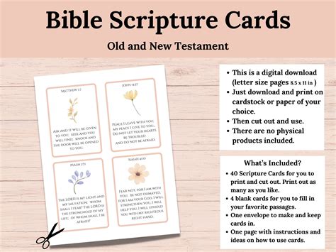 scripture cards etsy