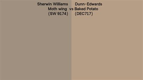 Sherwin Williams Moth Wing SW 9174 Vs Dunn Edwards Baked Potato