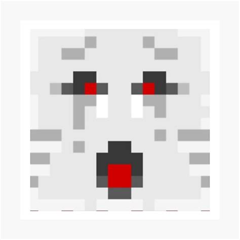 Minecraft Ghast Face Photographic Print For Sale By Kpuneet Redbubble