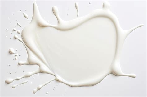 Premium Ai Image Milk Spill Isolated On White With Texture