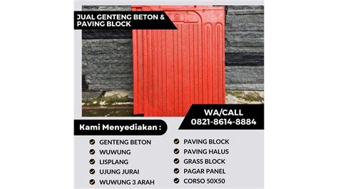 CALL WA 0821 8614 8884 Genteng Beton Atap Tahan Lama Dan Estetik