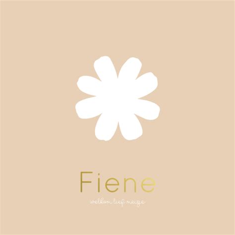 Uniek Nude Floral Geboortekaartje Voor Een Meisje Met Uitsnede Hart