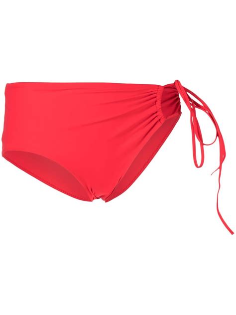 Christopher Esber Ruched Side Tie Bikini Briefs Farfetch