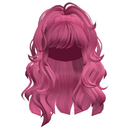 Wavy Voluminous Half Up Ponytail Hot Pink Roblox