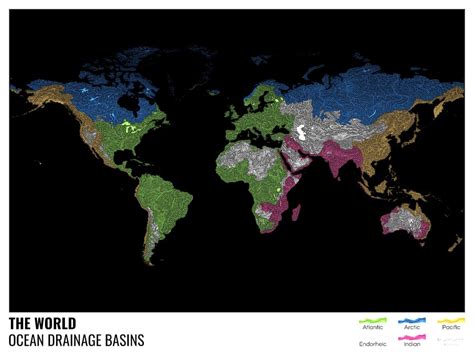 rivers   world shown  rainbow colors  data