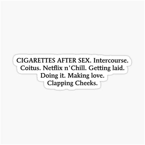 Cigarettes After Sex Poster Sticker For Sale By Conjuredmoth Redbubble