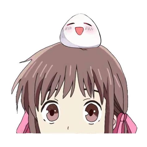 Fruits Basket Tohru And Rice Ball Looking Vinyl Car Peeker Sticker