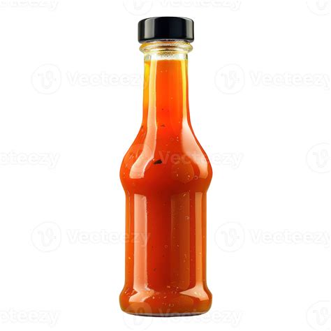 Spicy Hot Sauce Bottle Isolate On Transparency Background PNG