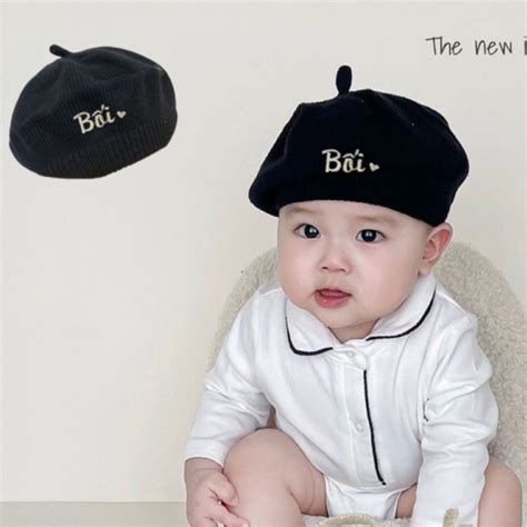 Mũ nồi len thêu tên bé yêu HOT TREND Shopee Việt Nam