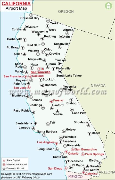 map  california airports