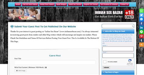 Free Submit Adult Guest Post To Indian Sex Bazar For Free