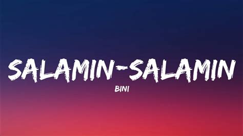 Salamin Salamin Bini Lyrics Youtube