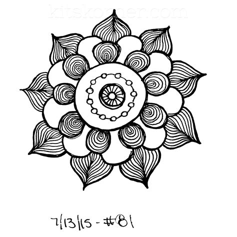 Sketchbook 100 Mandalas Challenge Week 13 Kitskorner