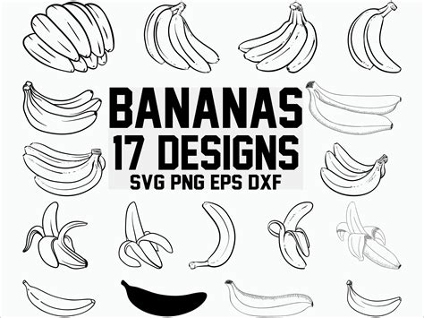 Banana Svg Fruits Svg Banana Clipart Cut Files Silhouette Etsy Israel