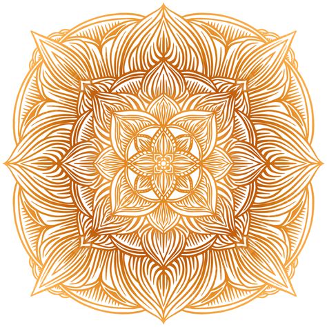 Gold Mandala Pattern Vector Hd PNG Images Gold Mandala Round Pattern