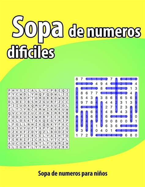 Sopa De Numeros Dificiles Libros De Rompecabezas Letra Grande Una