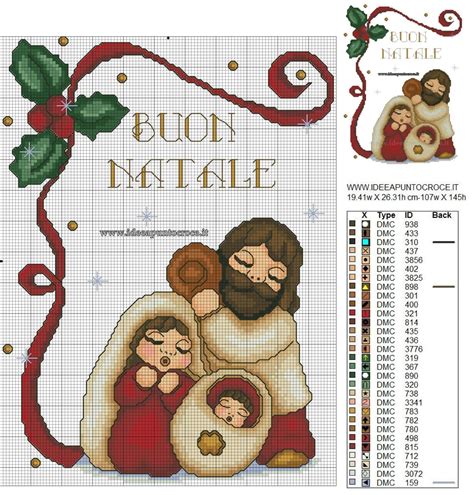 Nativita Thun Schema Punto Croce Natale Progetti Punto Croce Punto