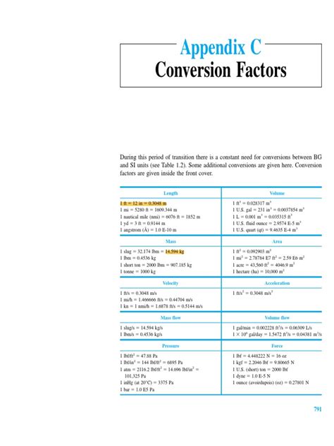 Fluid Mechanics - Needed Units and Conversions | PDF
