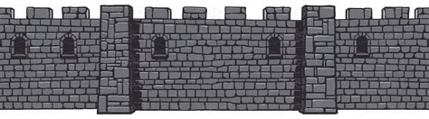 Repeatable Background For Scrolling Castle Wall 5 Color Versions