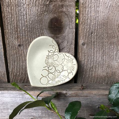 Heart Shaped Ring Dish Heart Shaped Ring Holder Ceramic Etsy