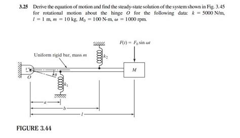 Solved 3.25 Derive the equation of motion and find the | Chegg.com