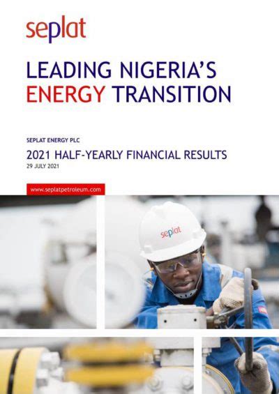 Seplat Energy Plc Seplatng Hy2021 Interim Report