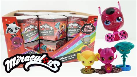 1 Case Miraculous Ladybug Miracle Box Kwami Surprise Chase Glitter
