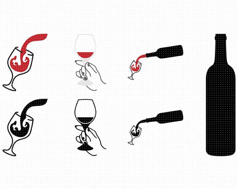 Female Hand Holding A Wine Glass Svg Pouring On A Wine Glass Etsy