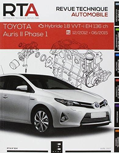 Rta Revue Technique Toyota Auris Ii Phase Vvt I Eh Ch