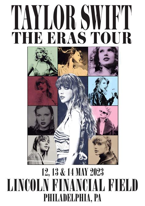 TAYLOR SWIFT The Eras 2023 Stadium Tour: Philadelphia, Poster