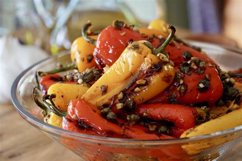 Grilled Mini Sweet Peppers