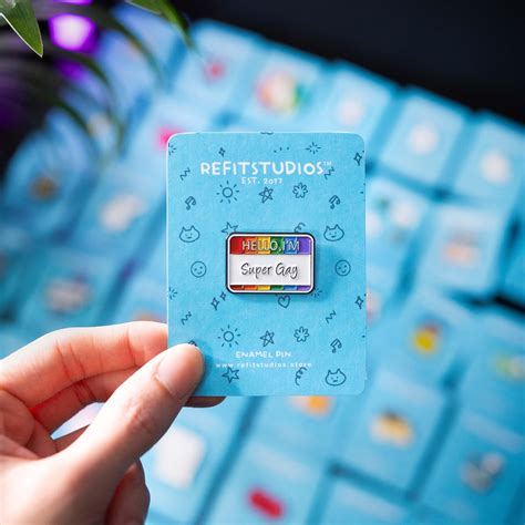 Pride Hello I M Super Gay Pin Lapel Pin Cute Enamel Pin Fun Unique Gifts Pin Badge