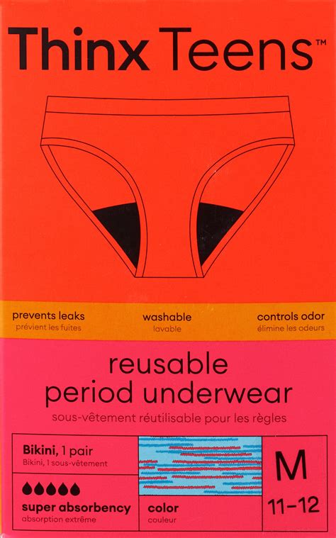 Thinx Teens Super Absorbency Cotton Bikini Period Underwear Hologram