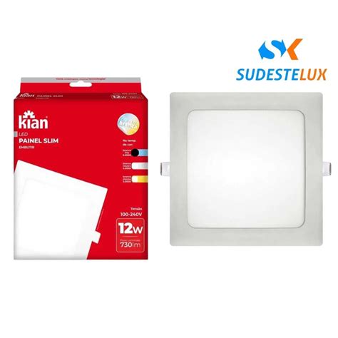 Painel Plafon Led W Quadrado Embutir Lumin Ria K Lumens Kian