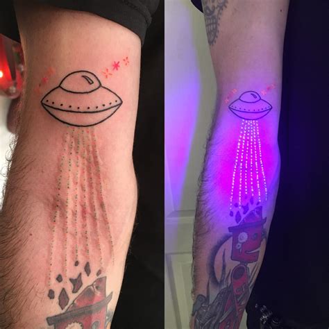 Atractivas Ideas De Tatuajes Que Brillan En La Oscuridad Tinta Uv