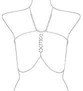 IYOU Funkelnd Kristall Körper Kette Silber Strass Bling BH Kette Sexy Bikini Nachtclub Zubehör