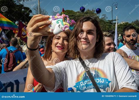 Vladimir Luxuria And A Gay Guy Take A Selfie Editorial Photo Image Of Square Vladimir 150409671