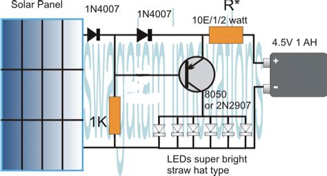 Simple Solar Garden Light Circuit With Automatic Cut Off Homemade Circuit Projects