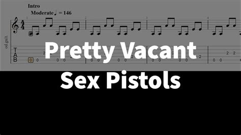 Pretty Vacant Sex Pistols Guitar Tab Easy YouTube