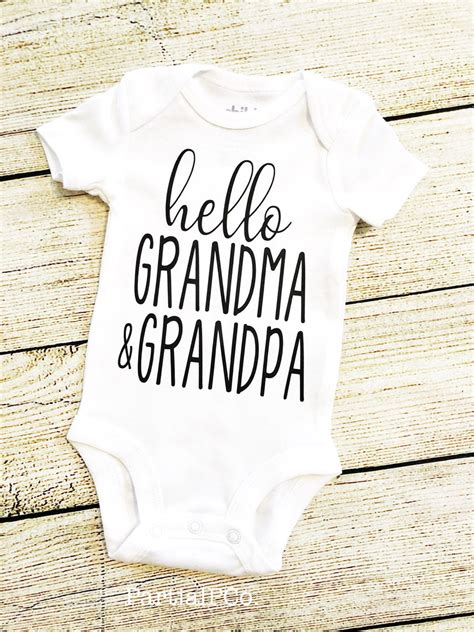 Hello Grandma And Grandpa Pregnancy Announcement New Etsy