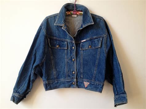 Vintage 80s Guess Denim Jean Jacket Medium Large