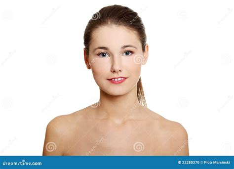 Face Closeup Of A Naked Teen Stock Photo Image Of Hygiene Happy