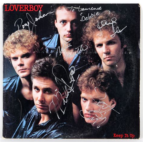 Lot Detail Loverboy Signed Keep It Up Album Cover Jsa And Signed