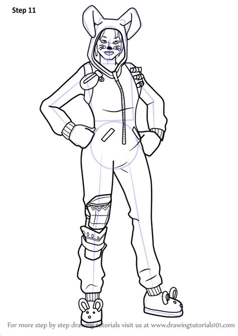 How To Draw Bunny Brawler From Fortnite Fortnite Step By Step