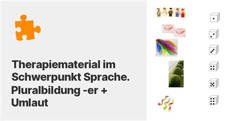 Pluralbildung Er Umlaut Therapiematerial Sprache Madoo Net