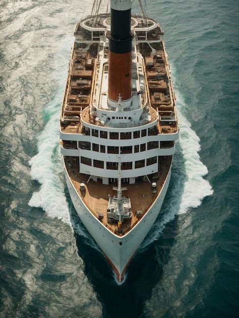 Premium Photo | Britannic ship viewed from above birds eye view