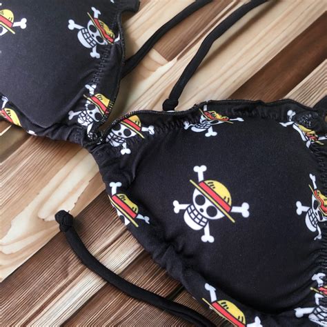 Bikini Biquini Top Personalizado Anime One Piece Caveira Shopee Brasil