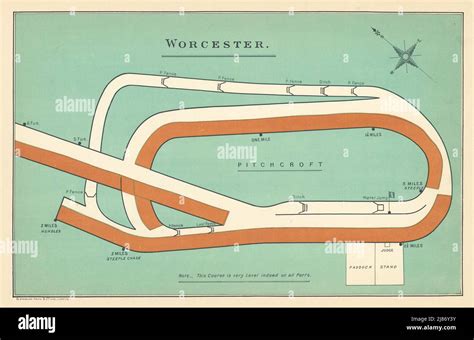 Worcester racecourse, Worcestershire. Pitchcroft. BAYLES 1903 old ...